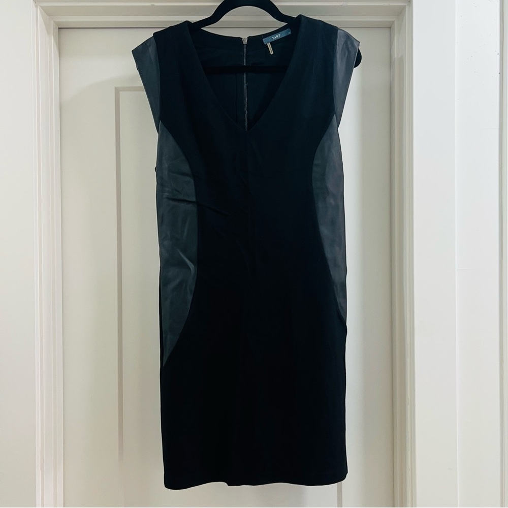 Tart Black & Faux Leather Mini Dress